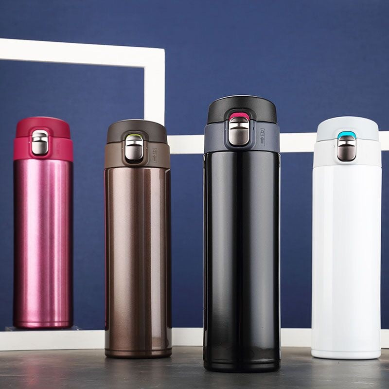 Portable Thermos Mug Coffee Cup With Lid Thermocup Seal Stainless Steel