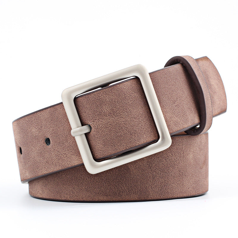 All-match Square Buckle Pu Fashion Trend Belt