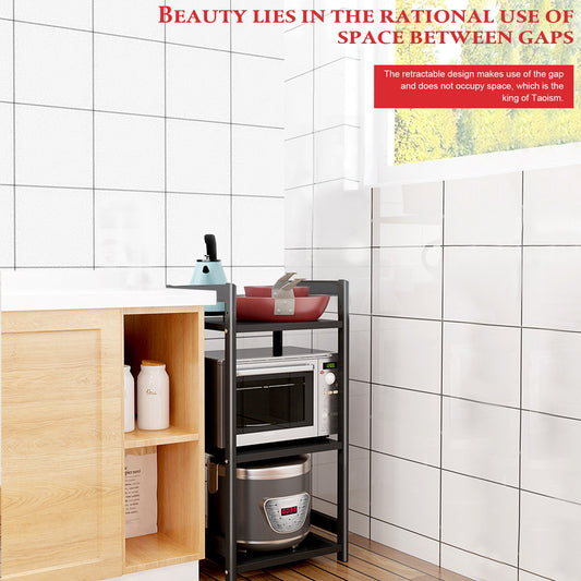 Adjustable And Fixed Floor Shelf Kitchen Oven Shelf Living Room Shelf