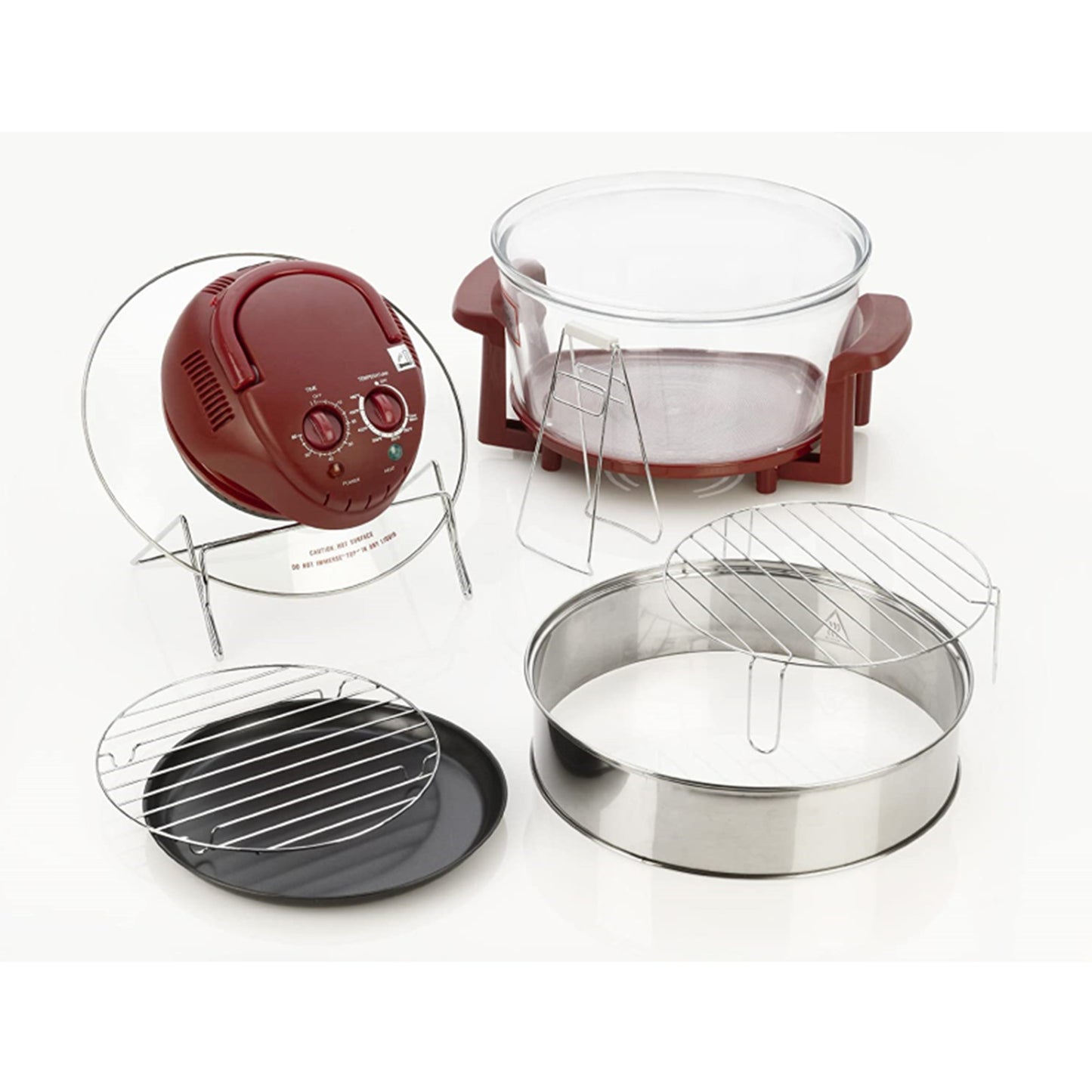 12QT Halogen Tabletop Oven, Red