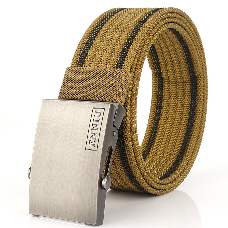 Men's Casual Smooth Buckle Canvas Belt
