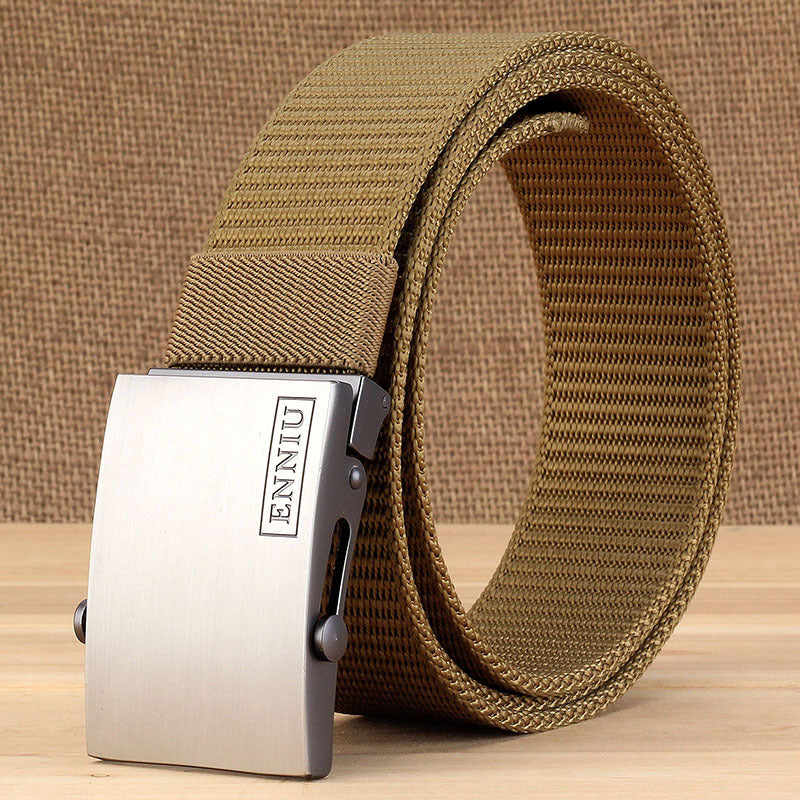 Men's Casual Smooth Buckle Canvas Belt