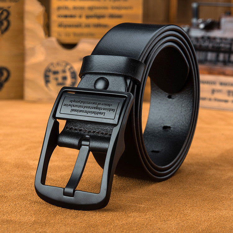 First Layer Cowhide Men's Belt Casual Fashion Pin Buckle
