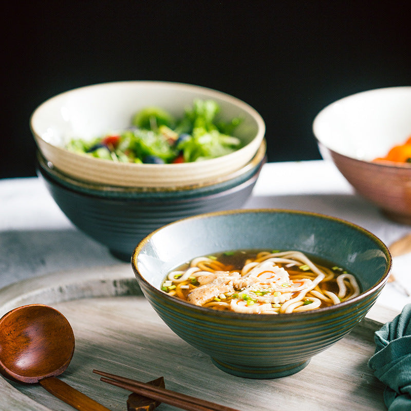 Home Large Ramen Bowl Creative Cutlery Set