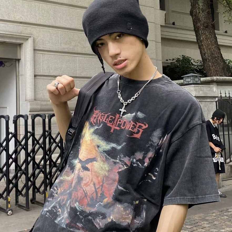 Cool With Diamond Cross Double Chain Stitching Men's And Women's Street
