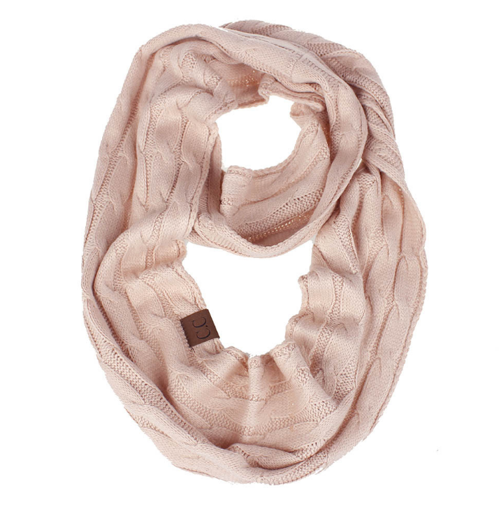 Cable Knit Infinity Scarf