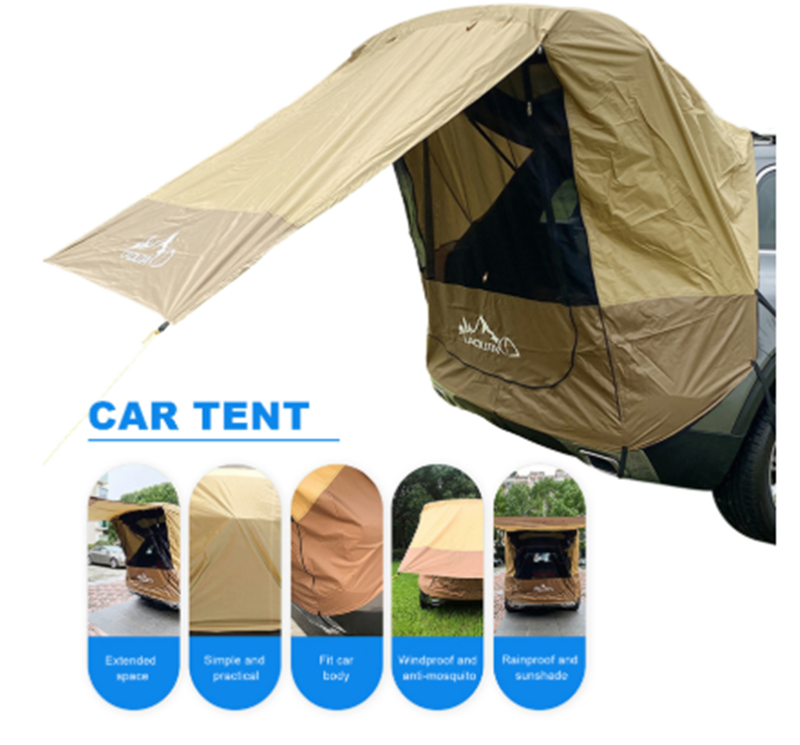 Car Trunk Tent Sunshade Rainproof Tour Barbecue Outdoor Self-driving Tour Barbecue Camping Car Tail Extension Tent