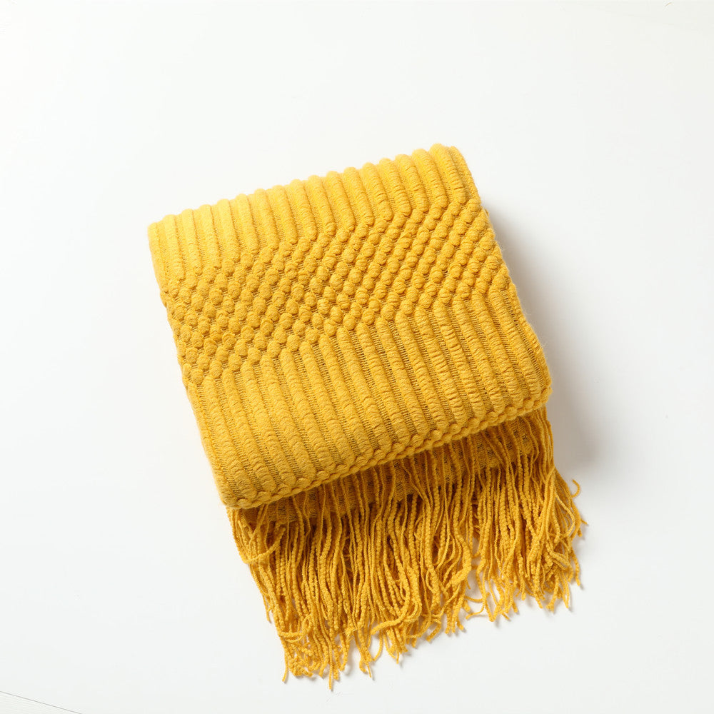 Sofa Blanket Hotel Bed Towel Bed Flag Tassel Shawl Blanket Bed End Cloth Blanket