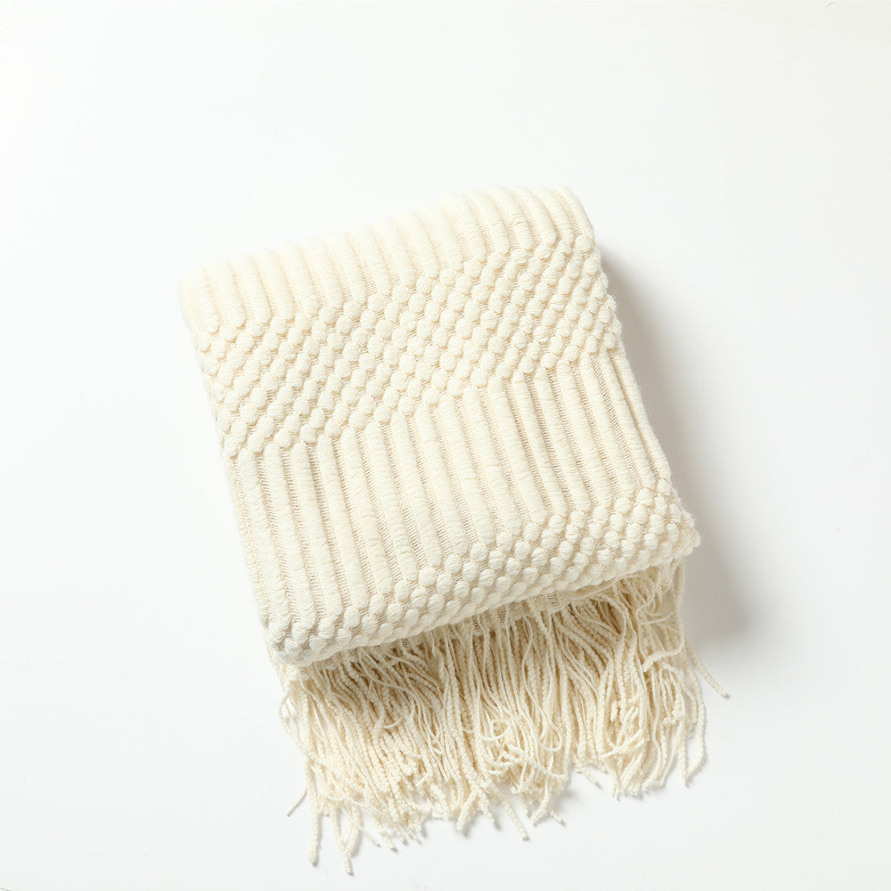Sofa Blanket Hotel Bed Towel Bed Flag Tassel Shawl Blanket Bed End Cloth Blanket