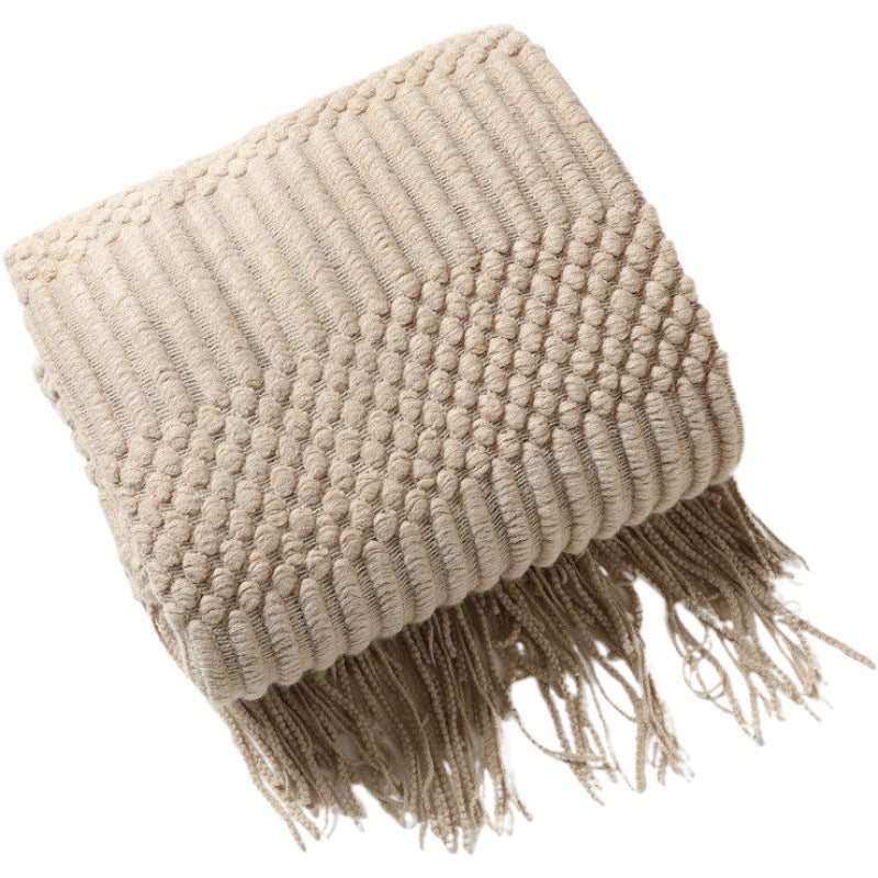 Sofa Blanket Hotel Bed Towel Bed Flag Tassel Shawl Blanket Bed End Cloth Blanket
