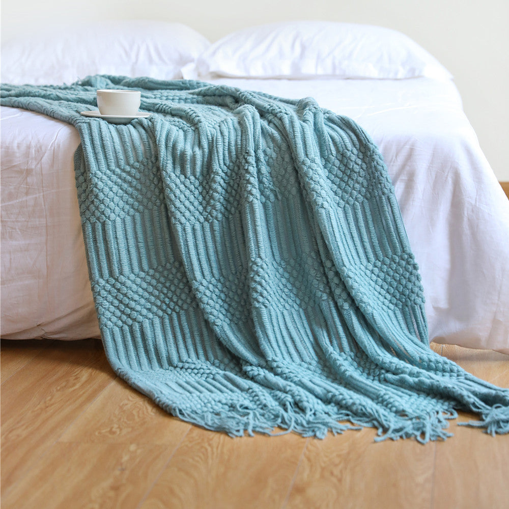 Sofa Blanket Hotel Bed Towel Bed Flag Tassel Shawl Blanket Bed End Cloth Blanket