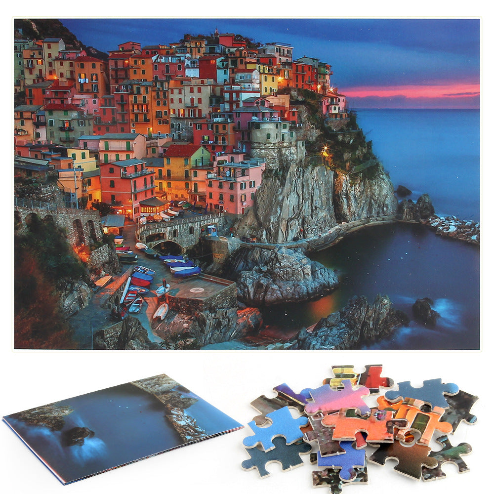 Paper Puzzle Island Villa Can Be Set Jigsaw Puzzle