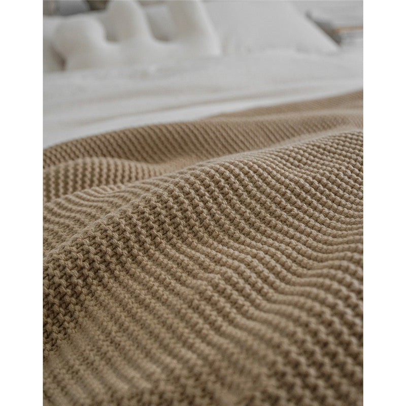 Nordic Simple Blanket Woolen Knitted Blanket Home Living Room