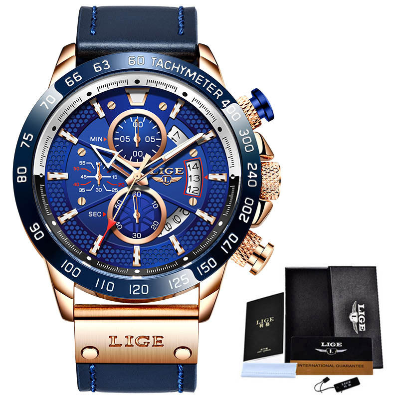 New Men's Quartz Watch Multifunction Chronograph Men's Waterproof Watch