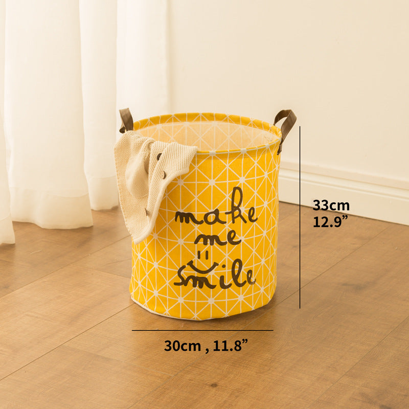 Cotton Linen Cloth Art Waterproof Dirty Clothes Hamper Large Storage Basket