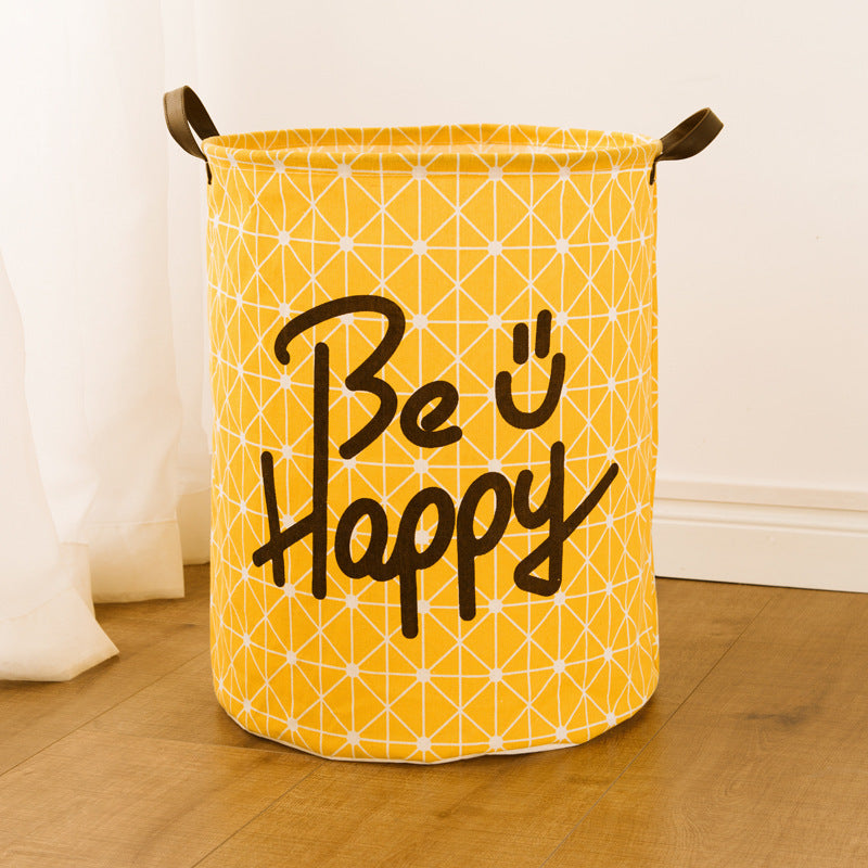 Cotton Linen Cloth Art Waterproof Dirty Clothes Hamper Large Storage Basket
