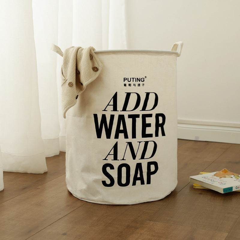 Cotton Linen Cloth Art Waterproof Dirty Clothes Hamper Large Storage Basket