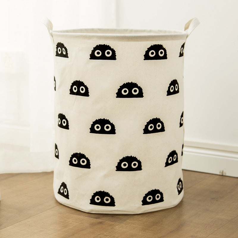 Cotton Linen Cloth Art Waterproof Dirty Clothes Hamper Large Storage Basket