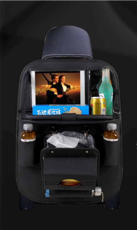 Car Trash Bag, Car Storage Bag, Hanging Folding Trash Can, Leather Seat Back Trash Bag, Interior Supplies