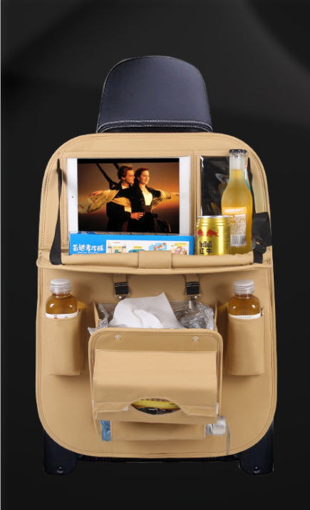 Car Trash Bag, Car Storage Bag, Hanging Folding Trash Can, Leather Seat Back Trash Bag, Interior Supplies