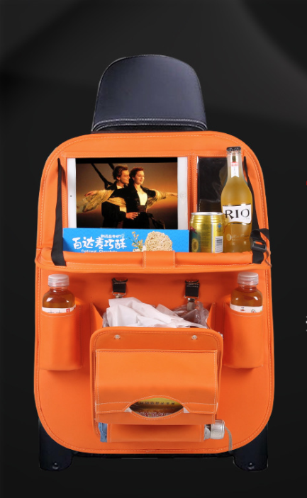 Car Trash Bag, Car Storage Bag, Hanging Folding Trash Can, Leather Seat Back Trash Bag, Interior Supplies