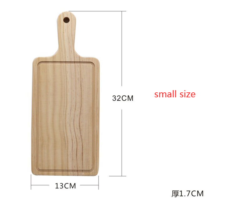 2 Size Natural Kitchen Chopping Blocks Bread Pallet With Handle Baking Cutting Board Wooden Board