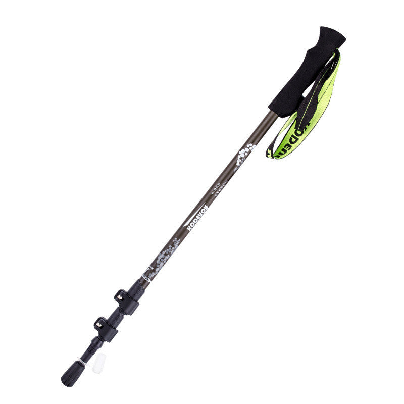 Carbon Fiber Telescopic Three-Section Outer Lock Folding Trekking Pole