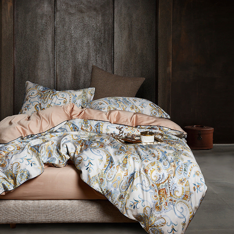 Printed Four-Piece Duvet Cover Set