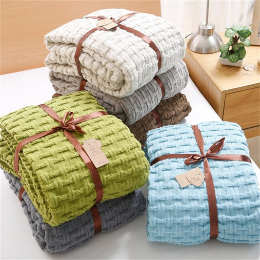 Geometric Acrylic Casual Woven Blanket