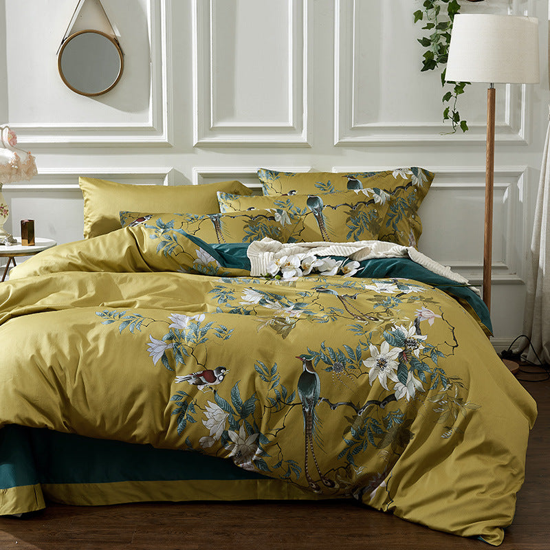 Printed Four-Piece Duvet Cover Set