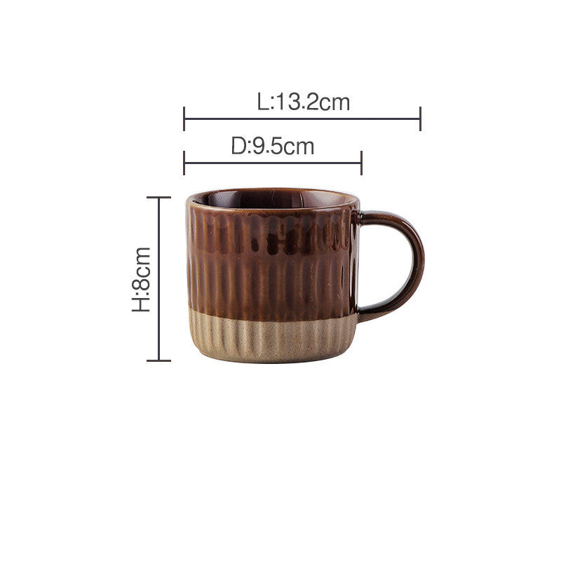 Literary Handmade Stoneware Mark Large Capacity Coffee Cup