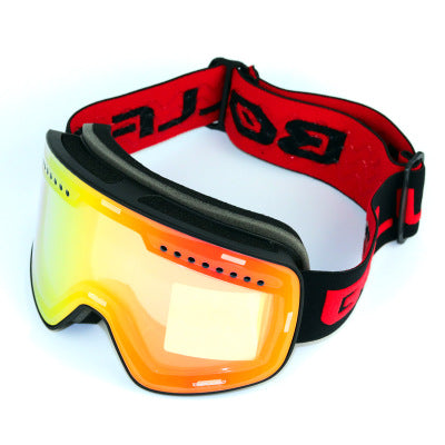 Cylindrical Magnet Ski Goggles Double Anti-Fog Ski Glasses