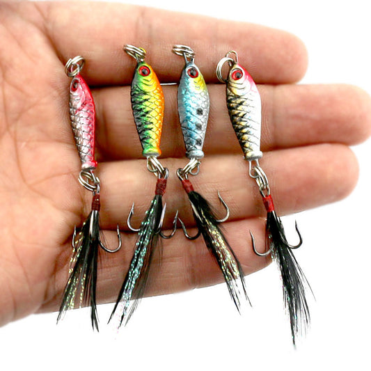 HENGJIA Mini Lead Fish Bait 6.4g Road Subiron Bait 2.5cm Simulation Metal Bait