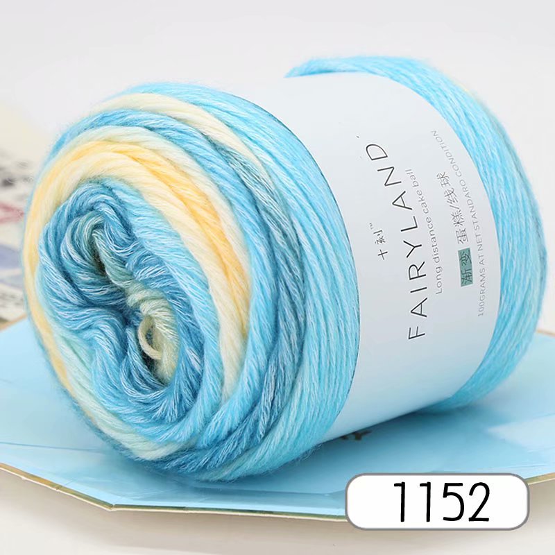 Gradient Cotton Thread Rainbow Hand Woven