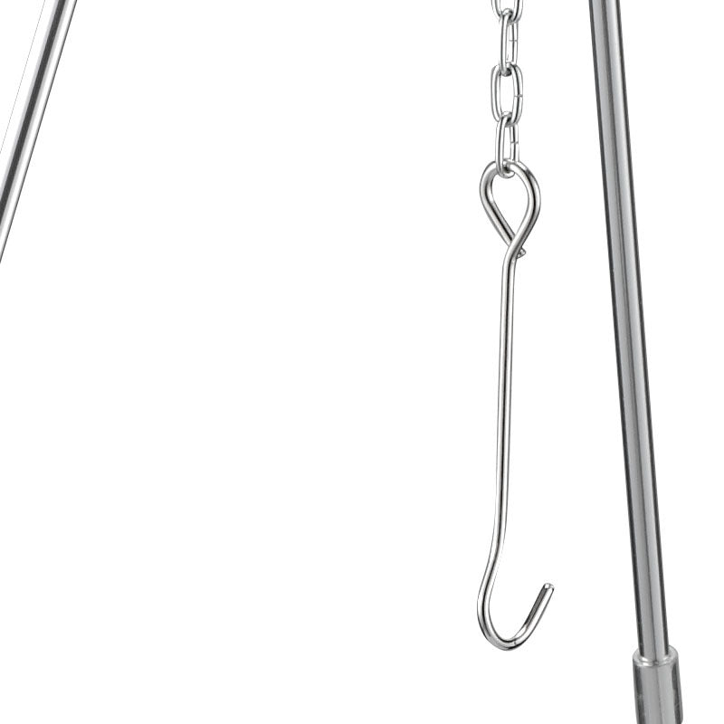 Outdoor Camping Picnic Cooking Tripod Hanging Pot Durable Portable Campfire Picnic Pot Cast Iron Fire Grill Hanging Tripod