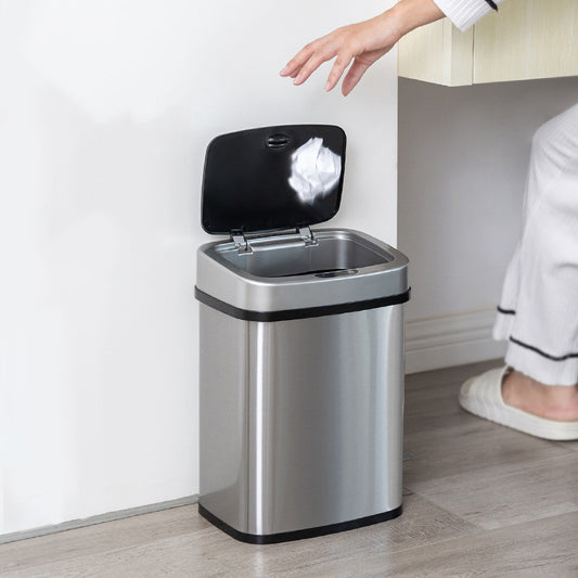 Home Office Business Intelligent Induction Stainless Steel Trash Can