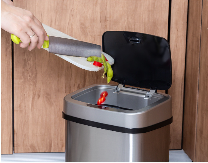 Home Office Business Intelligent Induction Stainless Steel Trash Can