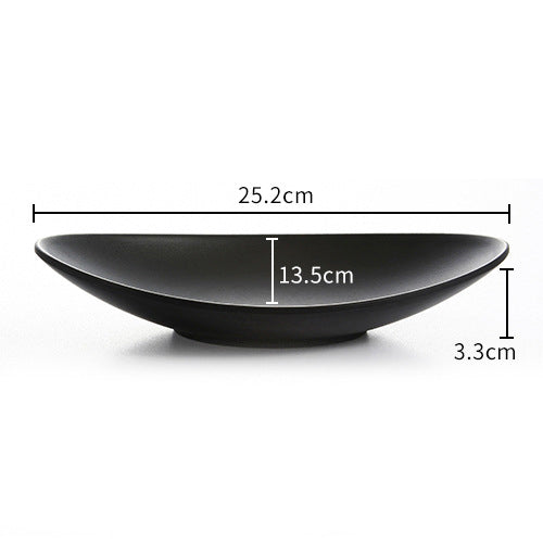Frosted imitation porcelain sushi plate