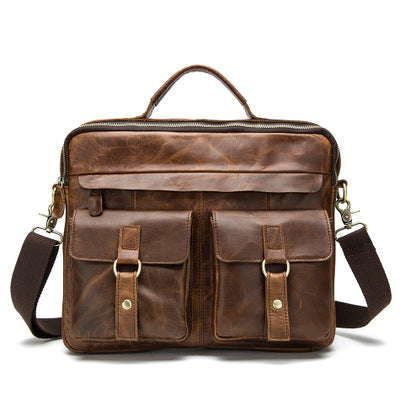 For cross-border leather Crazy Horse male bag retro men Single Shoulder Bag Satchel Handbag Leather Mens