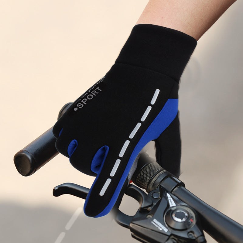 Reflective outdoor cycling gloves
