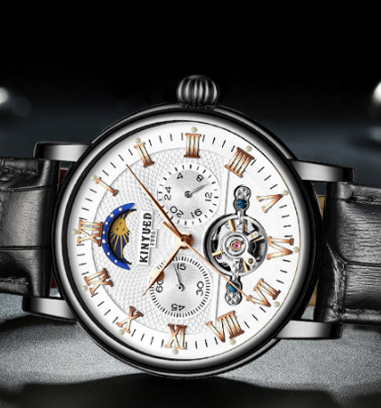 Solon automatic mechanical watches business men watch hollow stainless steel waterproof luminous multifunctional men's wholesale