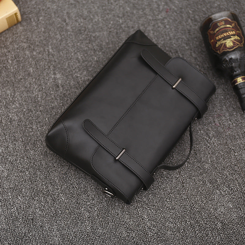 2021 New Retro Men's Casual Bags Satchel Bag Crazy Horse