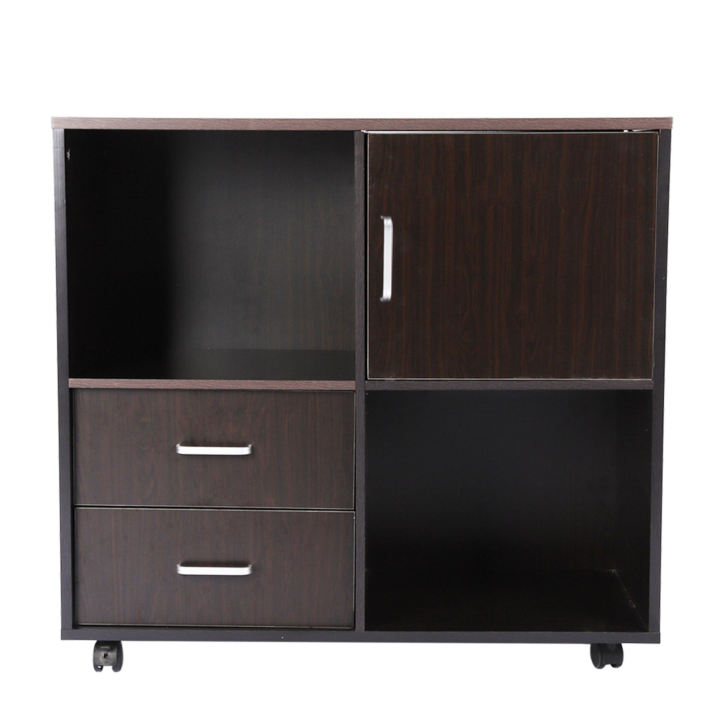 File Cabinet Mobile Lateral Filing Cabinet with Wheels Modern Printer Stand