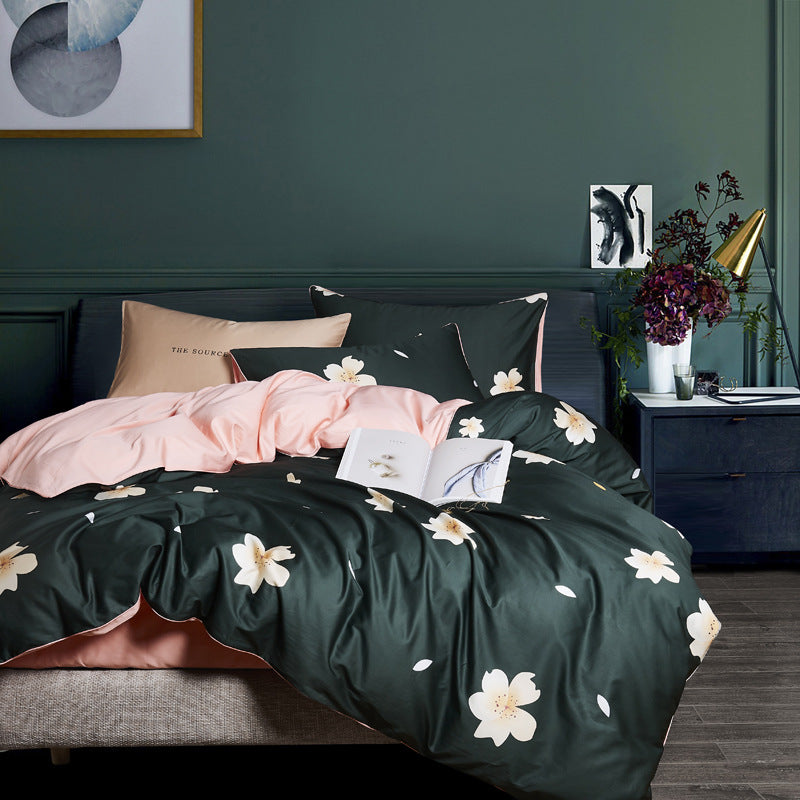 Printed Four-Piece Duvet Cover Set