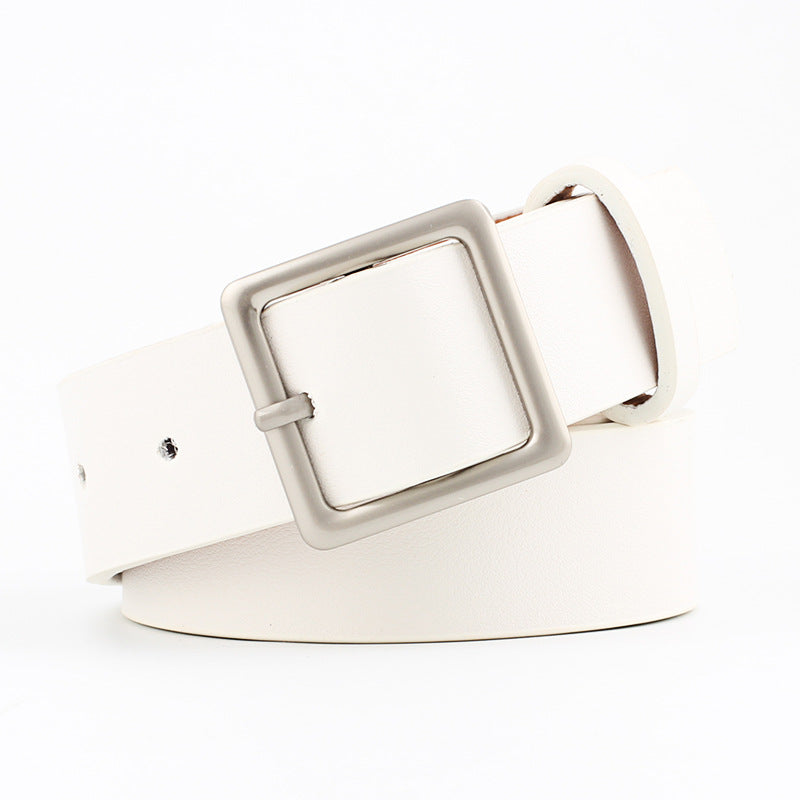 All-match Square Buckle Pu Fashion Trend Belt
