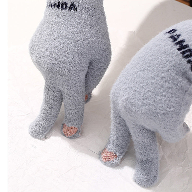 Women's Winter Touch Screen Warmth Thick Faux Wool Gloves