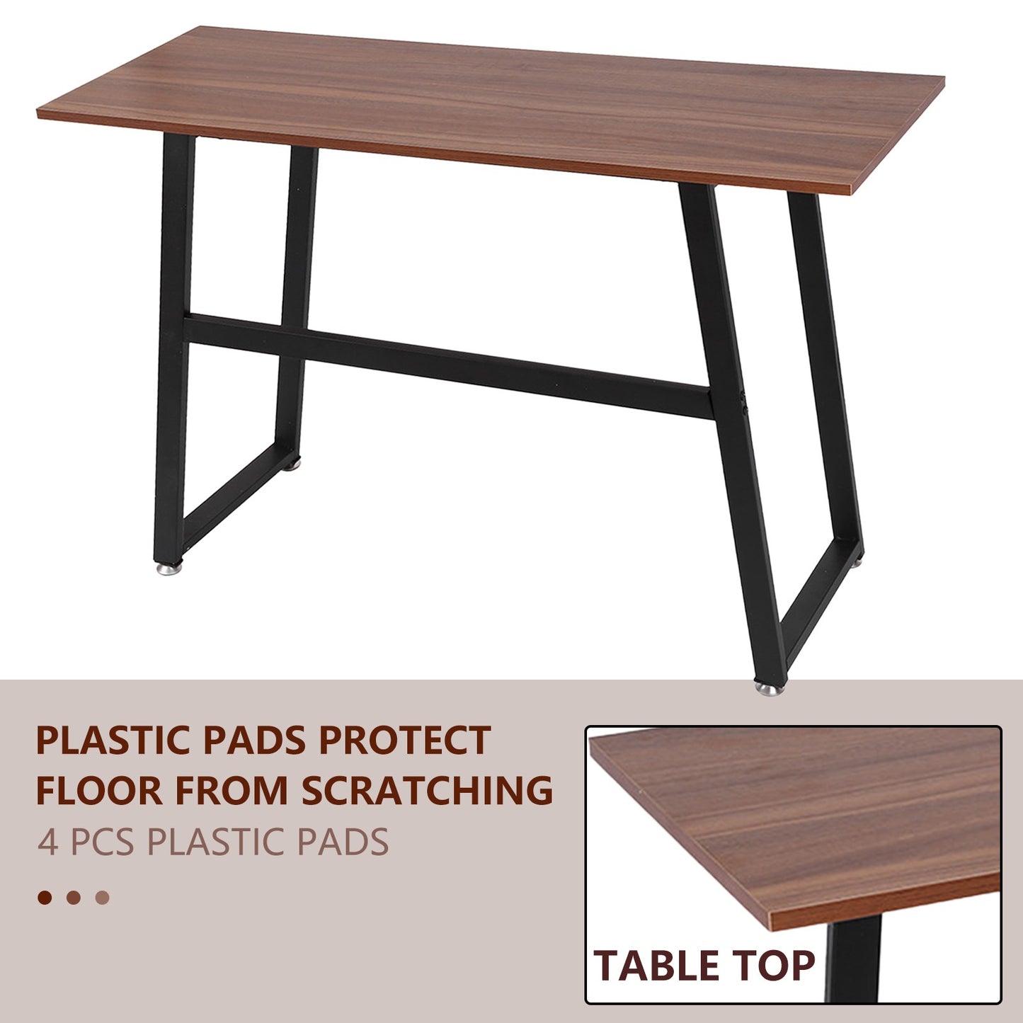 Modern Computer Desk Wood And Metal Writing Desk Home Office Study Table