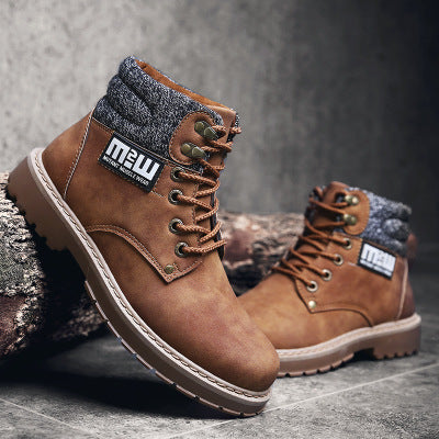 2021 new winter boots for men shoes boots Martin British high shoes fashion classic tooling shoes wholesale