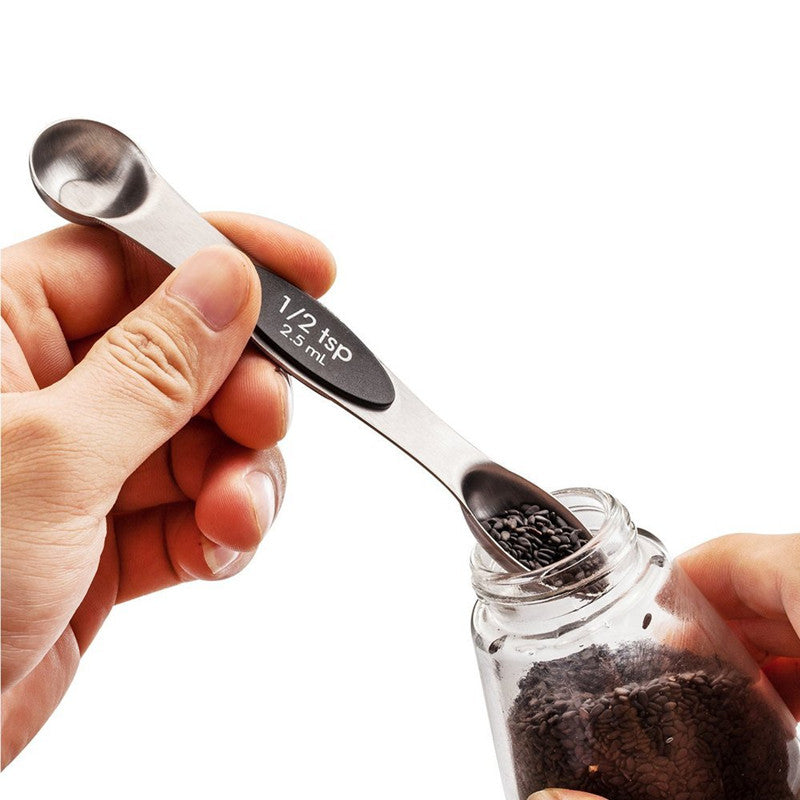 Stainless steel double-head measuring spoon