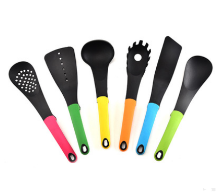 Nylon kitchenware 6 piece non stick cooking pot spatula scoop kitchenware set kitchenware suit